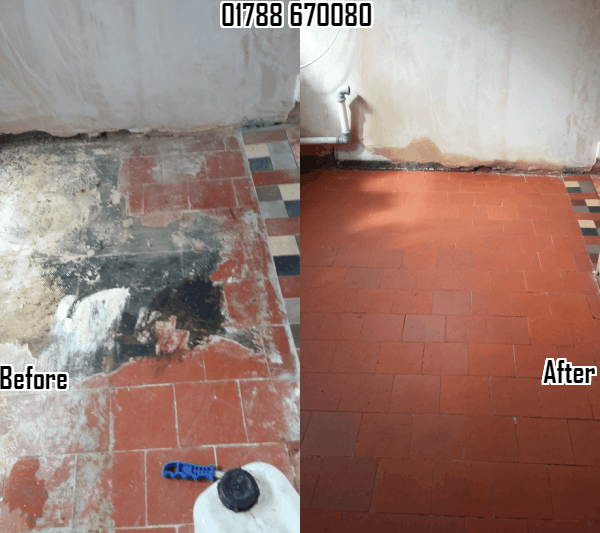 Quarry-Tiles cleaned and sealed in Rugby 01788 670080