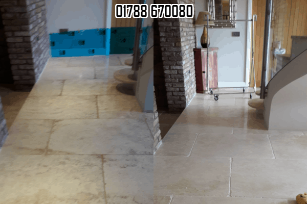 Travertine cleaning and sealing in Rugby 01788 670080