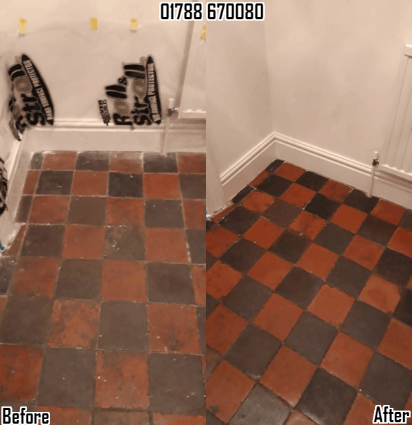 Quarry tile cleaning and sealing in Cawston, Rugby & Warwickshire 01788 670080
